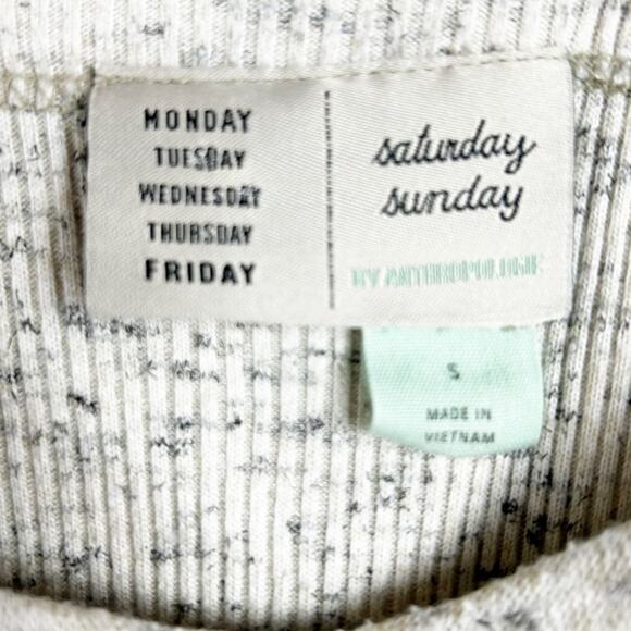 Anthropologie Saturday Sunday Marisa Ribbed Tunic Heather Gray Womens Size Small - Picture 6 of 12